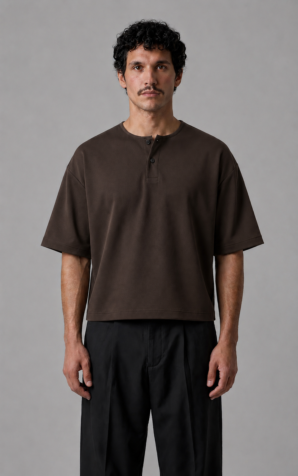 Cropped T-shirt In Brown