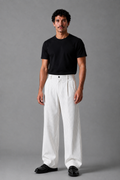 Stripped pants In White