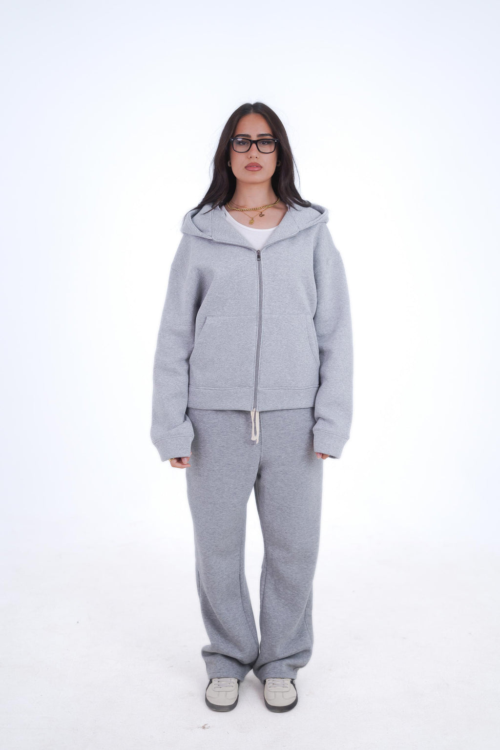 Gray Zeed Full Zipper