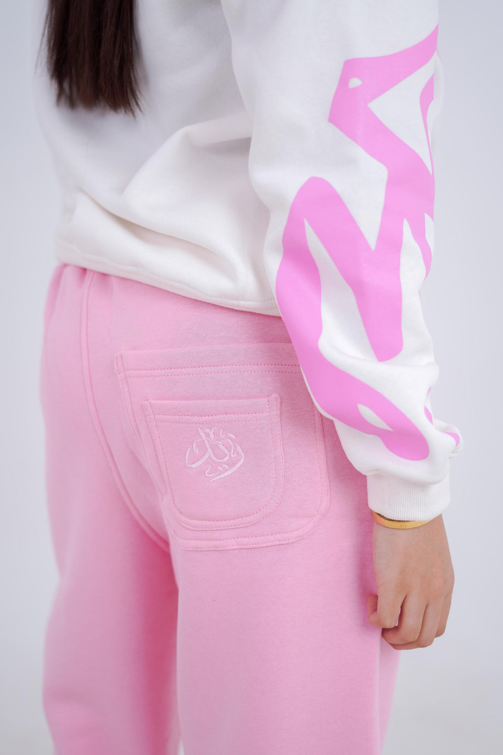 White in Pink Zeed Creneck