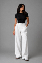 Stripped pants In White