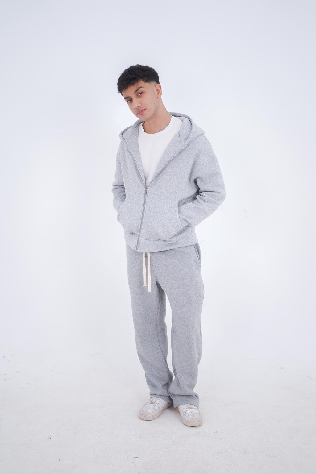 Gray Zeed Full Zipper