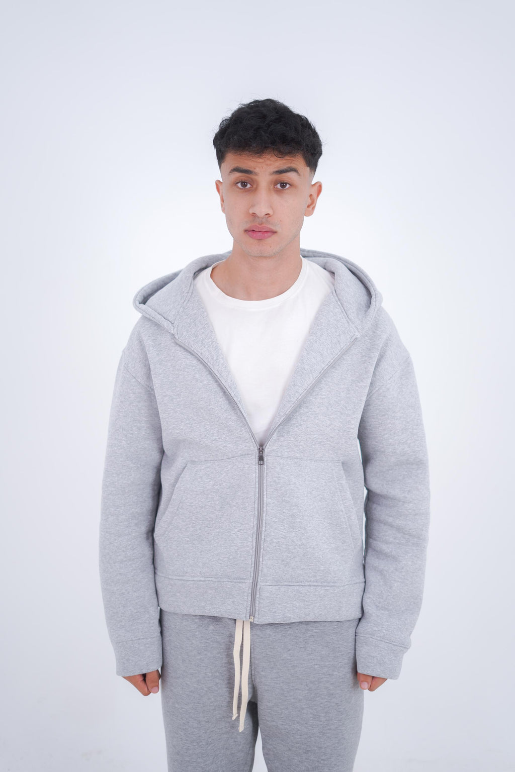 Gray Zeed Full Zipper