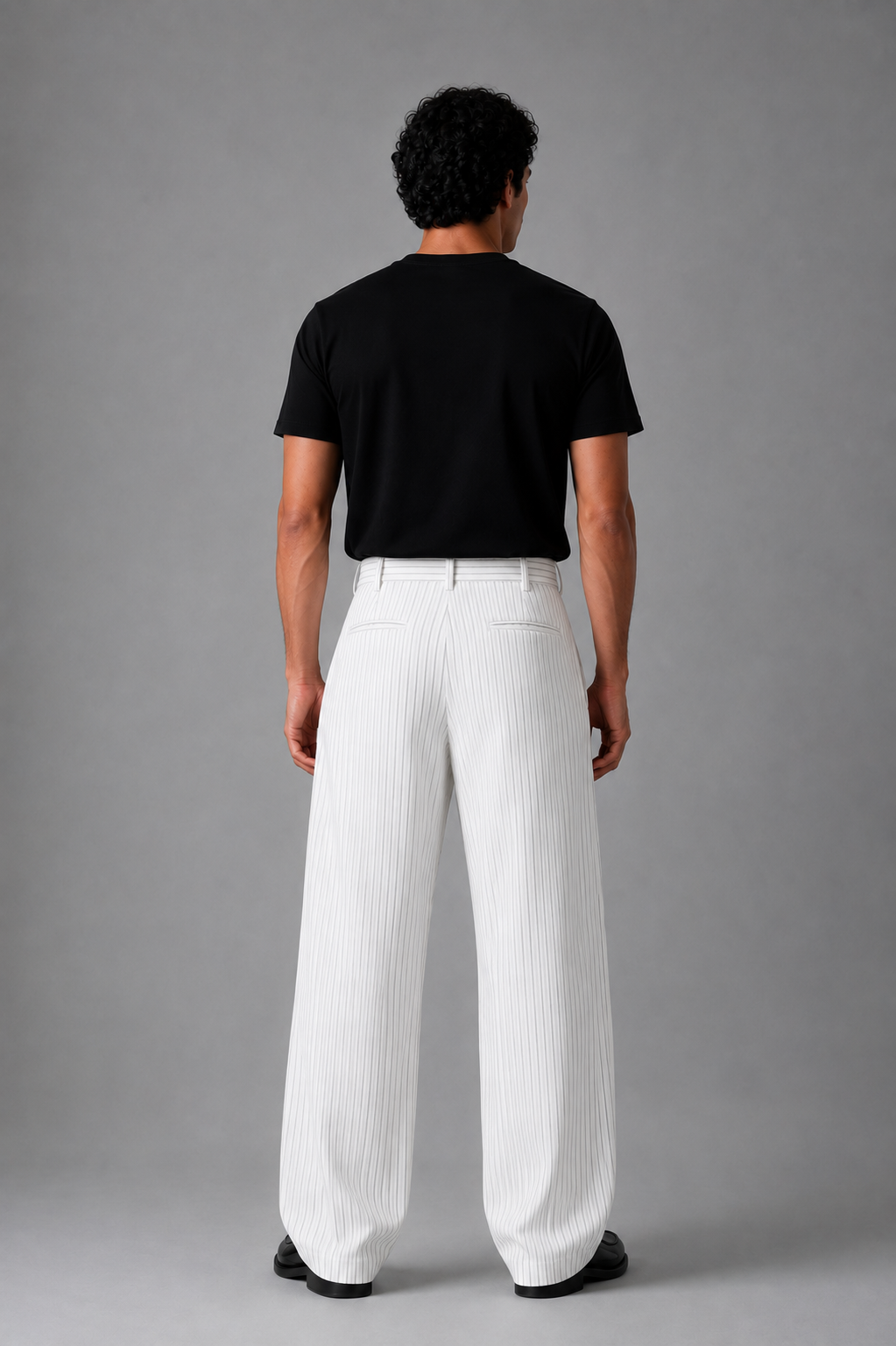 Stripped pants In White