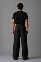 Stripped pants In Black