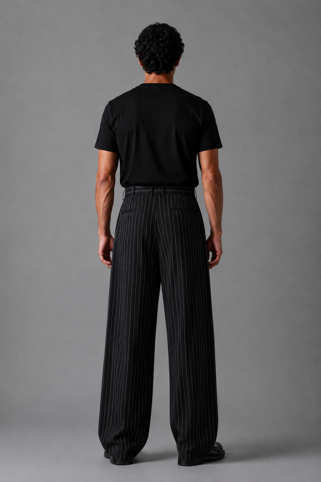 Stripped pants In Black