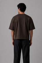 Cropped T-shirt In Brown