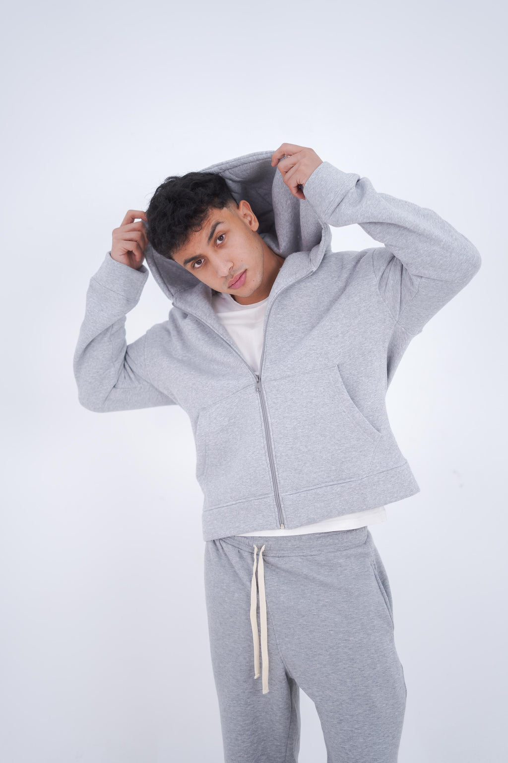 Gray Zeed Full Zipper