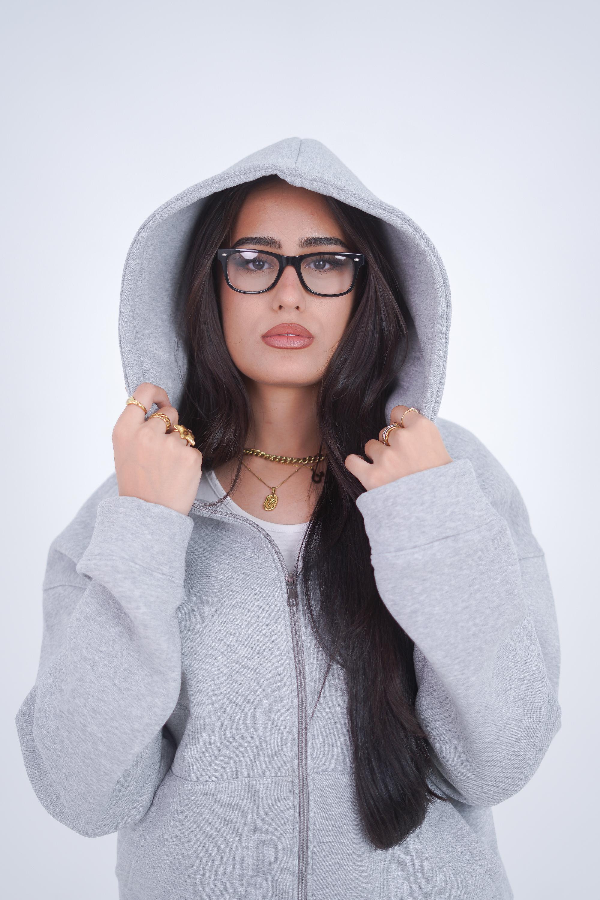 Gray Zeed Full Zipper